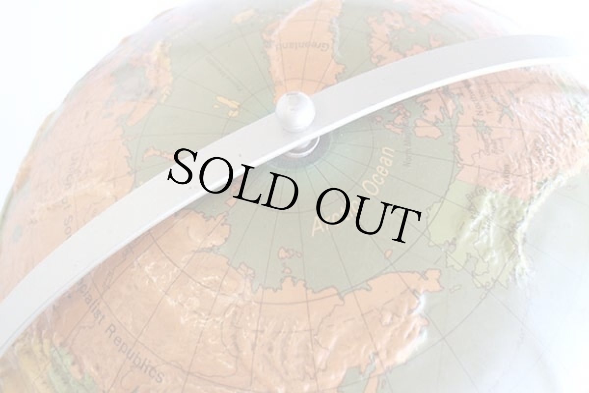 画像10: 80s A.J.Nystrom 立体 地球儀 30cm/12インチ (10)