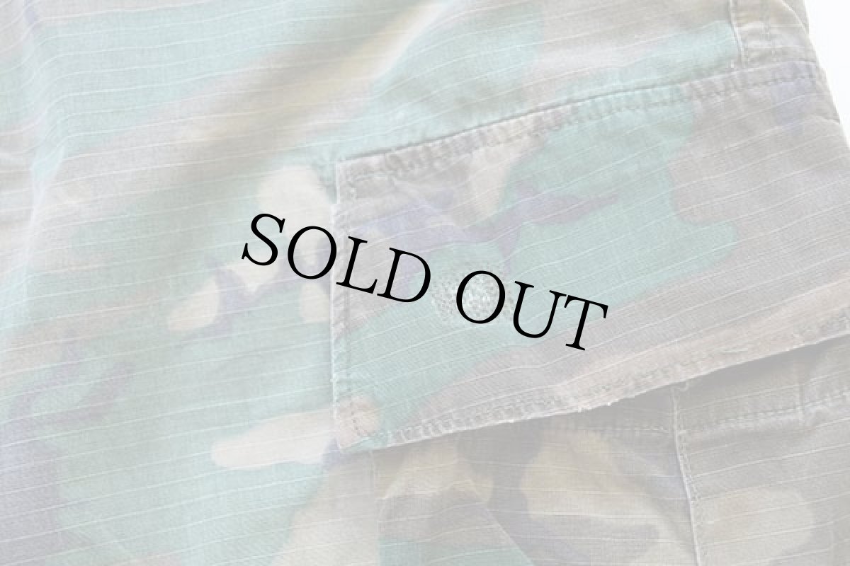 画像5: 60s 米軍 U.S.ARMY ブラウンリーフカモ ジャングルファティーグ カーゴ ショートパンツ カスタム M★ショーツ (5)