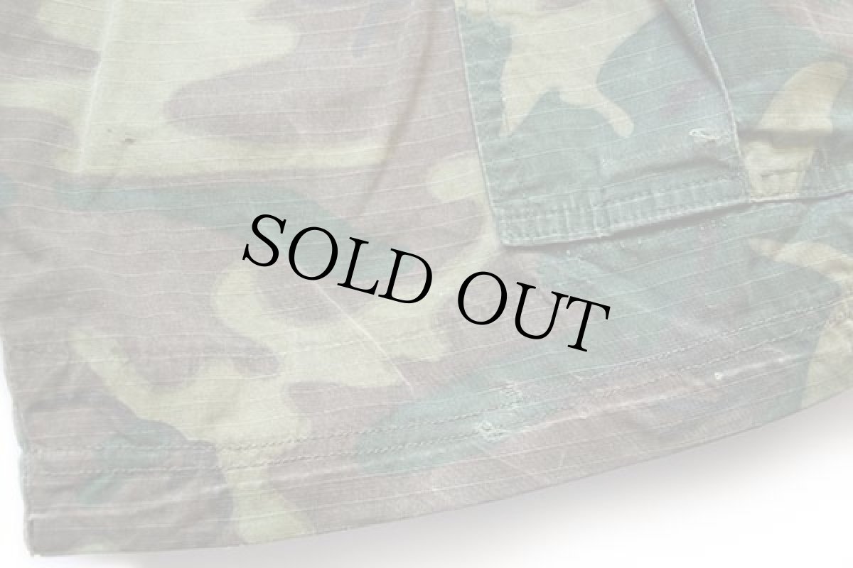 画像5: 60s 米軍 U.S.ARMY グリーンリーフカモ ジャングルファティーグ カーゴ ショートパンツ カスタム S★ショーツ (5)