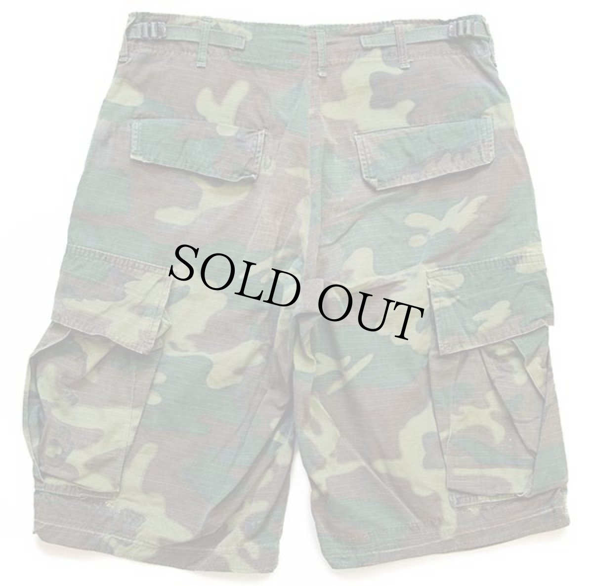 画像2: 60s 米軍 U.S.ARMY グリーンリーフカモ ジャングルファティーグ カーゴ ショートパンツ カスタム S★ショーツ (2)