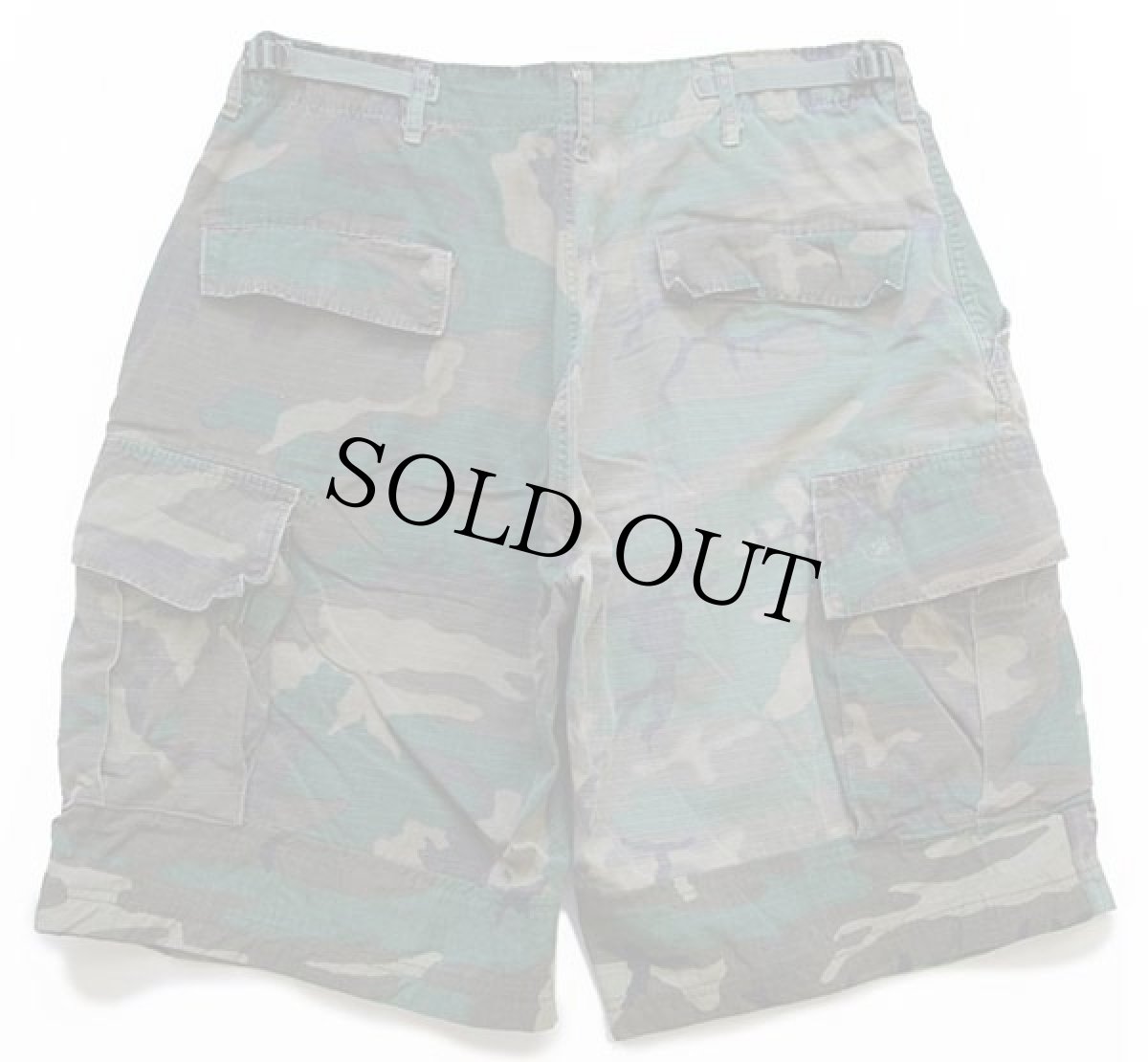 画像2: 60s 米軍 U.S.ARMY ブラウンリーフカモ ジャングルファティーグ カーゴ ショートパンツ カスタム M★ショーツ (2)