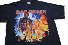 画像1: 00s IRON MAIDEN BRAVE NEW WORLD TOUR 両面プリント コットン バンドTシャツ 黒 XL (1)