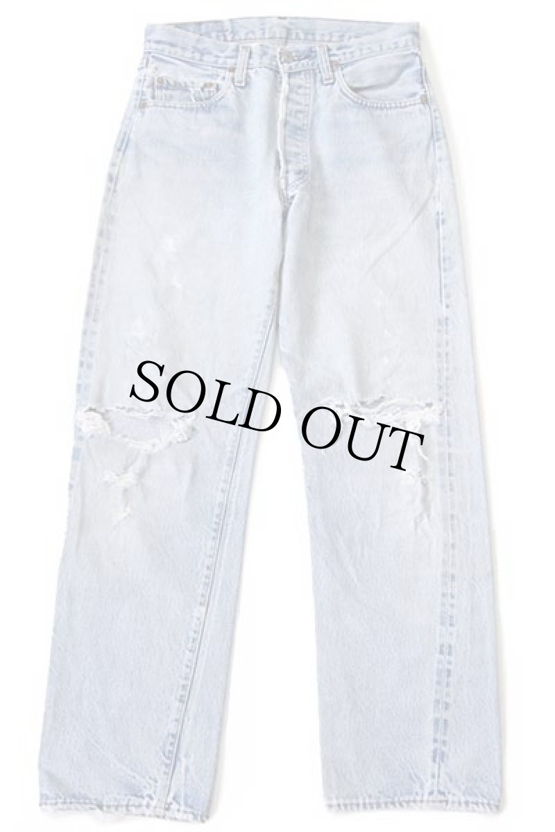画像2: 80s USA製 Levi'sリーバイス 501 赤耳 デニムパンツ ボロ w31 (2)