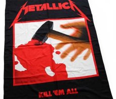 画像1: 90s イタリア製 METALLICAメタリカ KILL 'EM ALL タペストリー (1)