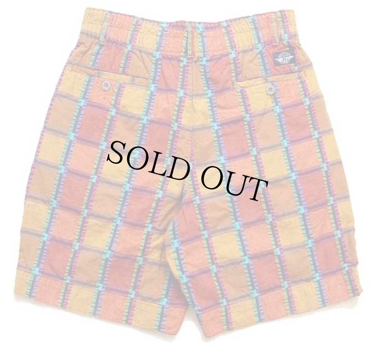 画像2: 90s DOCKERSドッカーズ チェック ワンタック コットン ショートパンツ w29★Levi'sリーバイス (2)