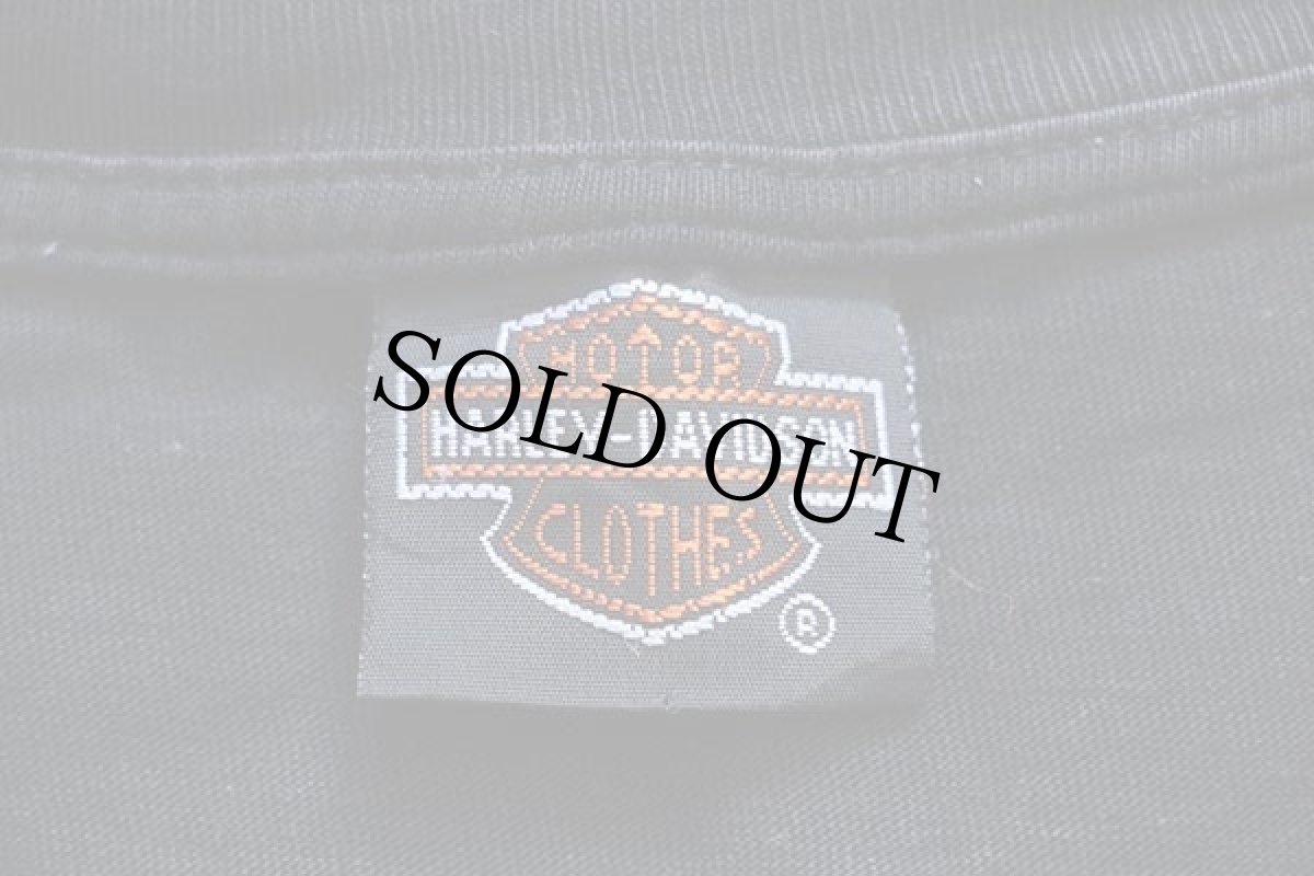 画像6: 90s USA製 HARLEY-DAVIDSON ハーレー ダビッドソン LIVE TO RIDE スピードメーター 両面プリント コットンTシャツ 黒 (6)