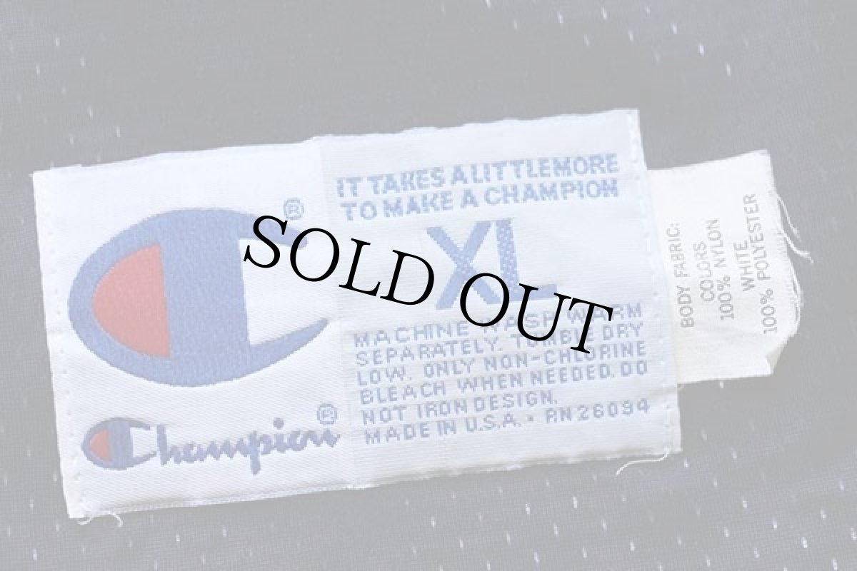 画像5: 90s USA製 Championチャンピオン VILLANOVA BASKETBALL リバーシブル ナイロン メッシュ タンクトップ 紺×白 XL★ゲームシャツ (5)