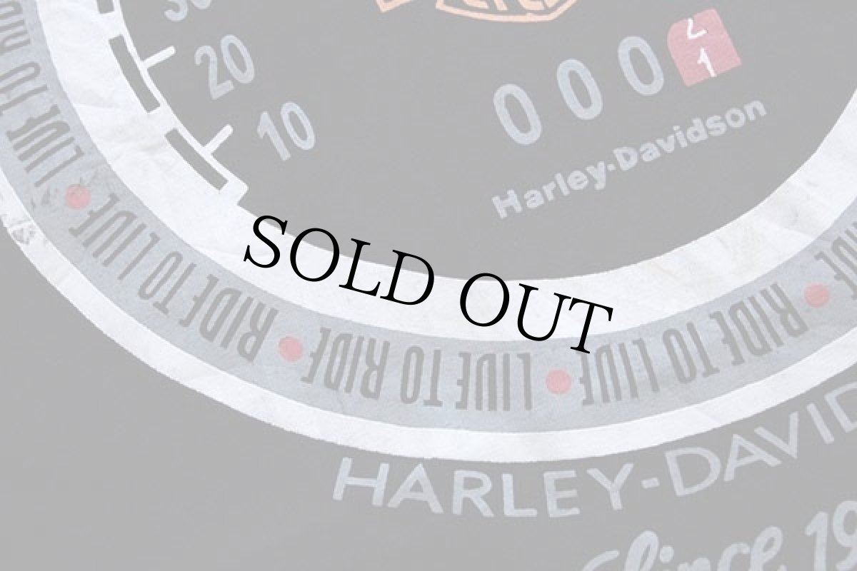 画像5: 90s USA製 HARLEY-DAVIDSON ハーレー ダビッドソン LIVE TO RIDE スピードメーター 両面プリント コットンTシャツ 黒 (5)