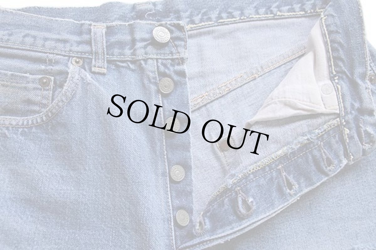 画像3: 60s LEVI'Sリーバイス 501XX カットオフ デニム ショートパンツ w30 (3)