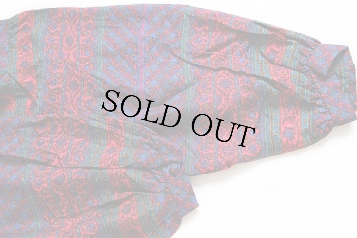 画像6: 70s USA製 Umba FOR Parues Feinstein エスニック柄 スタンドカラー ドルマンスリーブ 七分袖 ワンピース (6)