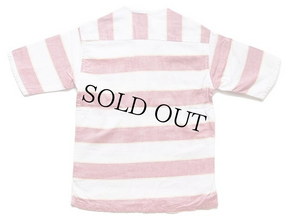 画像2: 60s Penneys TOWNCRAFT 太ボーダー ノーカラー プルオーバー 半袖 コットンシャツ キッズ10 (2)