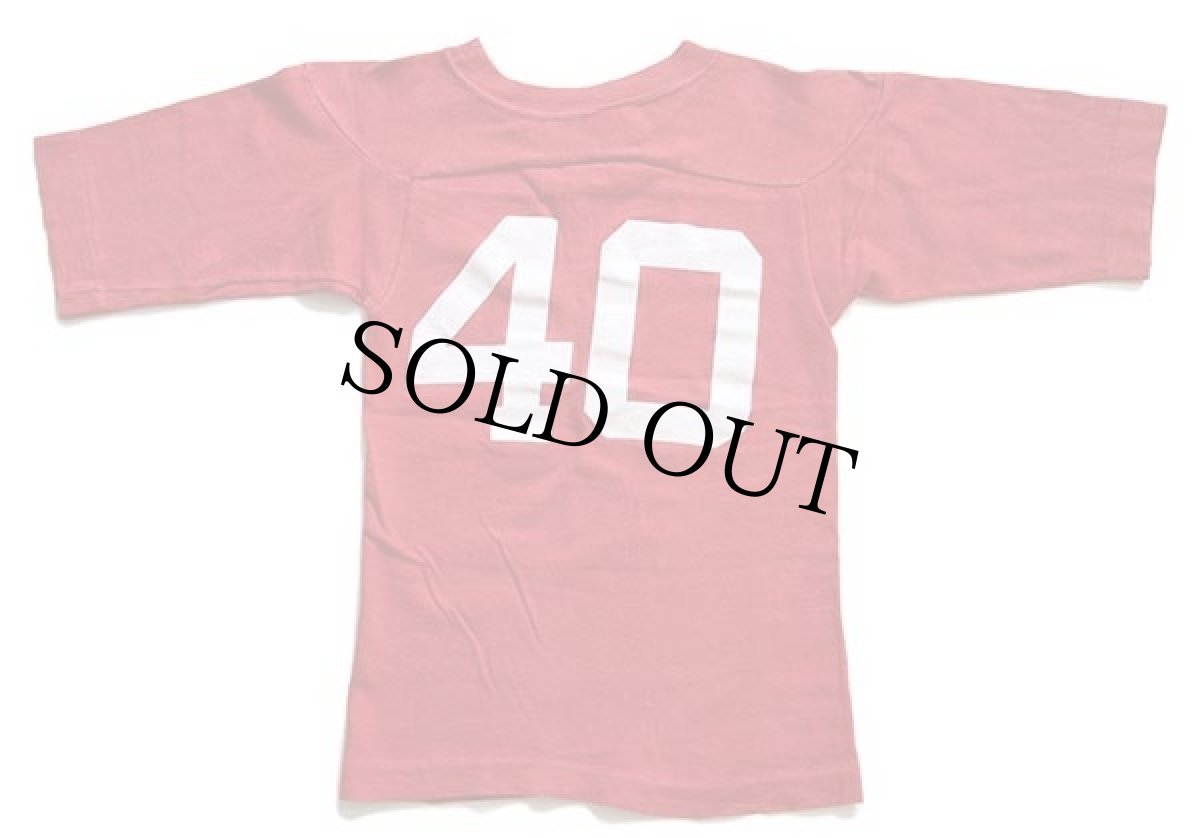 画像2: 70s USA製 Championチャンピオン ST.CLOUD STATE 40 ナンバリング コットン フットボールTシャツ 赤 キッズS (2)