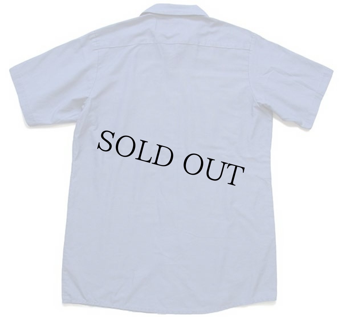 画像2: G&K SERVICES Pep Boysペップボーイズ パッチ付き 半袖 ワークシャツ ブルーグレー M (2)