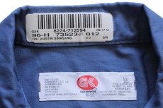 画像4: G&K SERVICES Pep Boysペップボーイズ パッチ付き 半袖 ワークシャツ ブルーグレー M (4)