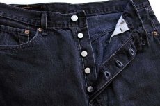 画像3: 90s USA製 Levi'sリーバイス 501 カットオフ ブラックデニム ショートパンツ ペンキ飛び w34★ショーツ (3)