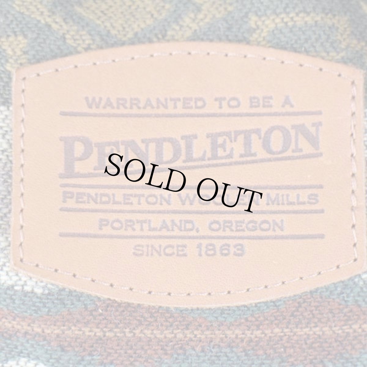 画像7: USA製 PENDLETONペンドルトン フォークロア柄 ボトムレザー ウール ブランケット ワンショルダーバッグ (7)