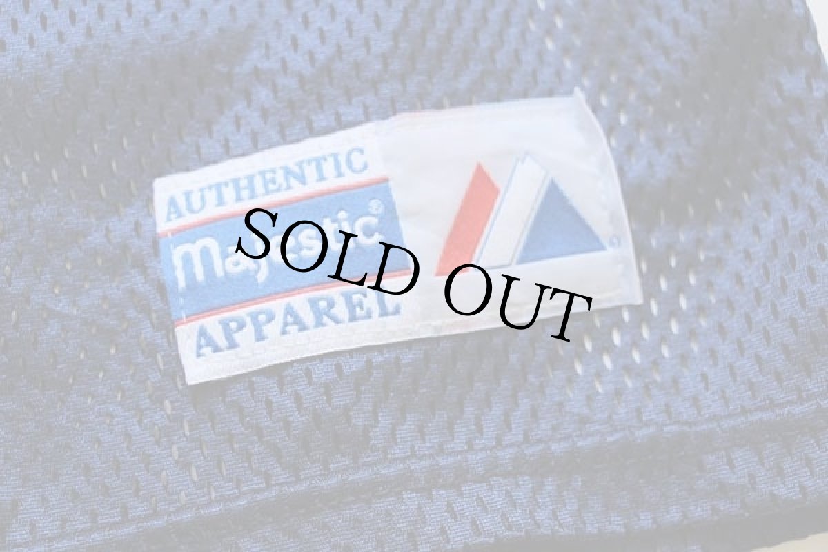 画像5: 90s USA製 Majestic PENN STATE FOOTBALL ショート丈 ナイロン メッシュTシャツ 紺 L★ゲームシャツ (5)