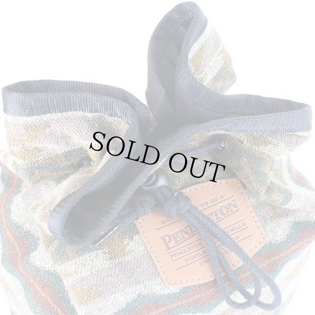 画像5: USA製 PENDLETONペンドルトン フォークロア柄 ボトムレザー ウール ブランケット ワンショルダーバッグ (5)