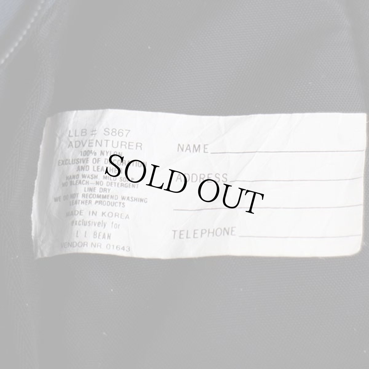 画像7: 90s L.L.Bean SAM 刺繍 ナイロン デイパック 紺★リュックサック (7)