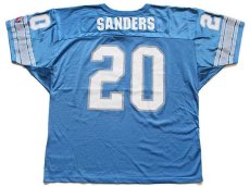 画像2: 90s USA製 Wilson NFL LIONS SANDERS 20 ナンバリング ナイロン メッシュ フットボール ゲームシャツ 水色 XXL (2)