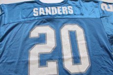 画像3: 90s USA製 Wilson NFL LIONS SANDERS 20 ナンバリング ナイロン メッシュ フットボール ゲームシャツ 水色 XXL (3)