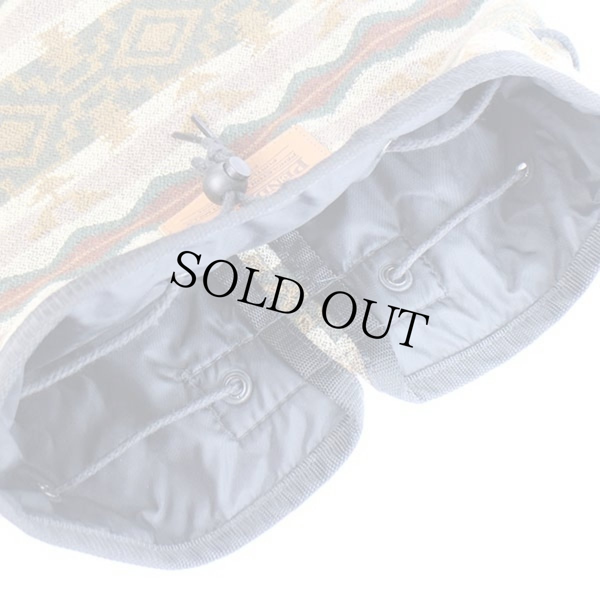 画像9: USA製 PENDLETONペンドルトン フォークロア柄 ボトムレザー ウール ブランケット ワンショルダーバッグ (9)