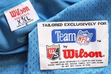 画像5: 90s USA製 Wilson NFL LIONS SANDERS 20 ナンバリング ナイロン メッシュ フットボール ゲームシャツ 水色 XXL (5)