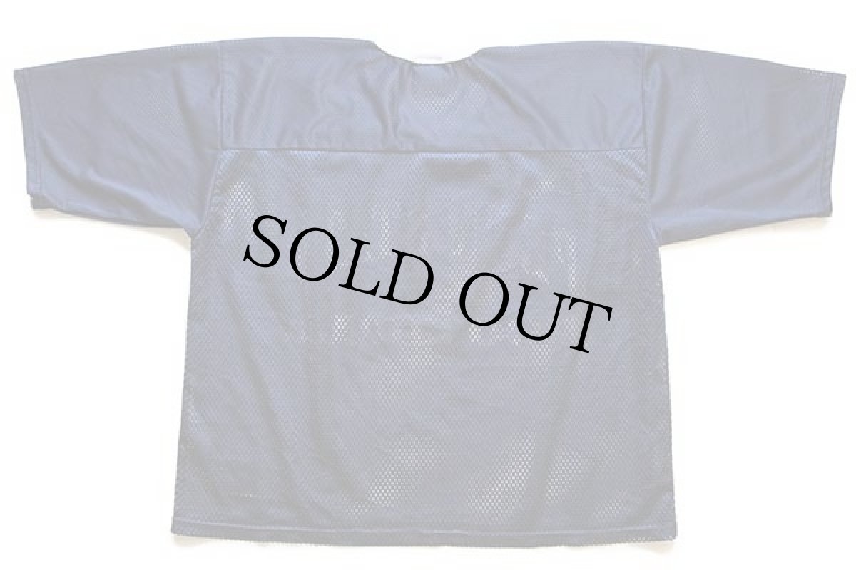 画像2: 90s USA製 Majestic PENN STATE FOOTBALL ショート丈 ナイロン メッシュTシャツ 紺 L★ゲームシャツ (2)