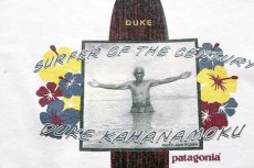 画像5: 90s USA製 patagoniaパタゴニア Beneficial T's DUKE KAHANAMOKU サーフ オーガニックコットンTシャツ 白 S (5)