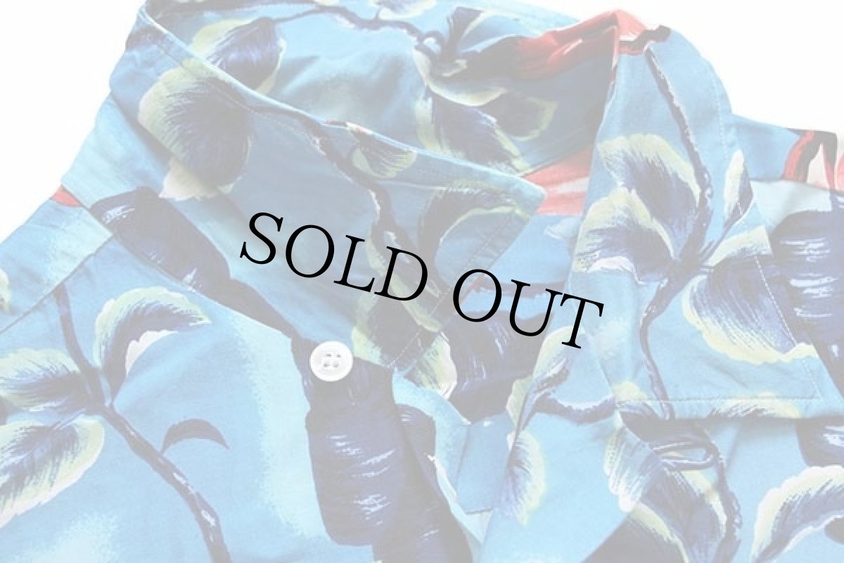 画像5: 60s 日本製 PENNEY'S アサガオ柄 レーヨン アロハシャツ M (5)