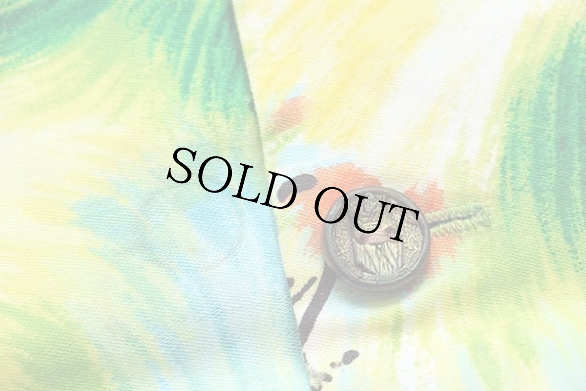 画像6: 50s ハワイ製 Kamehameha ハイビスカス柄 レーヨン混 アロハシャツ M (6)