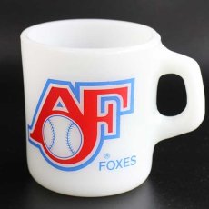 画像1: 70s USA製 GALAXY Appleton Foxes ロゴ マグカップ (1)