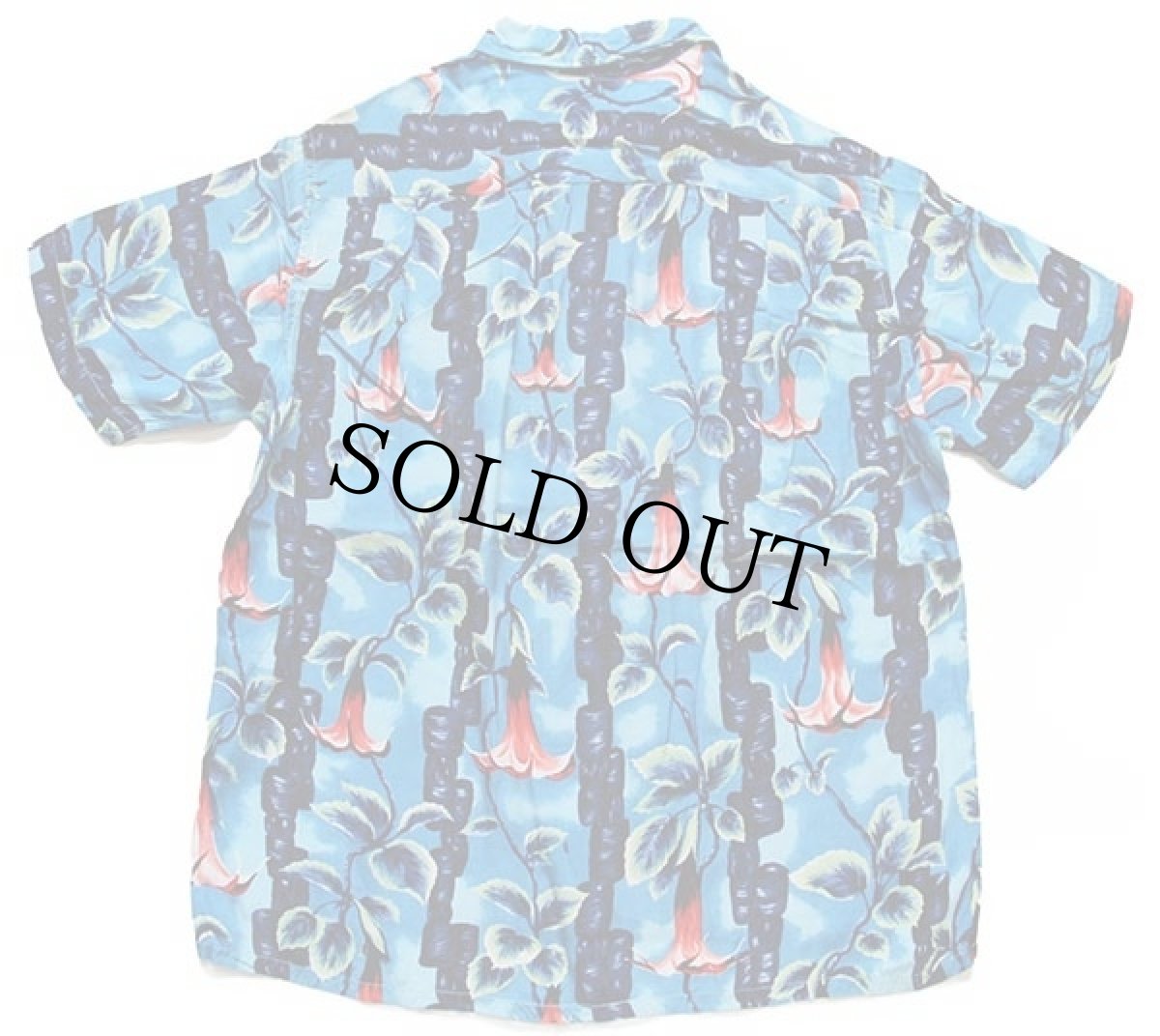 画像2: 60s 日本製 PENNEY'S アサガオ柄 レーヨン アロハシャツ M (2)