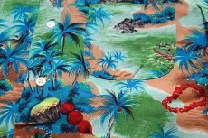 画像6: 60s 日本製 ALOHA SHIRTS ハワイ柄 ハンドスクリーン レーヨン アロハシャツ M (6)