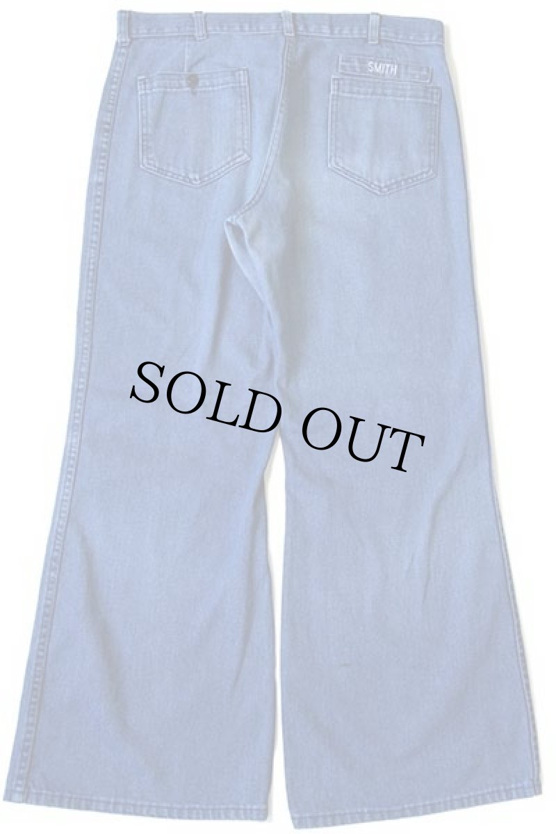 画像3: 90s seafarer ネームパッチ付き フレア デニム セーラーパンツ w36 (3)