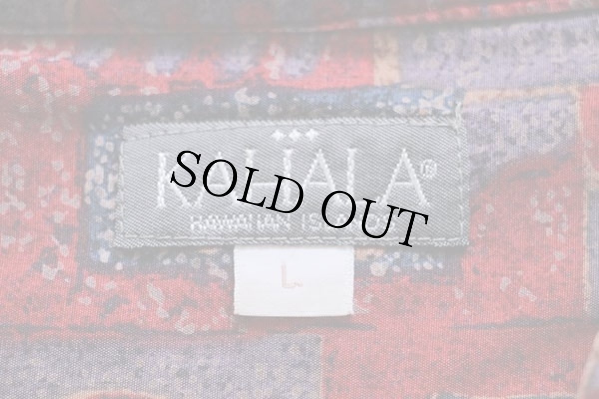 画像3: KAHALA 総柄 レーヨン アロハシャツ L (3)