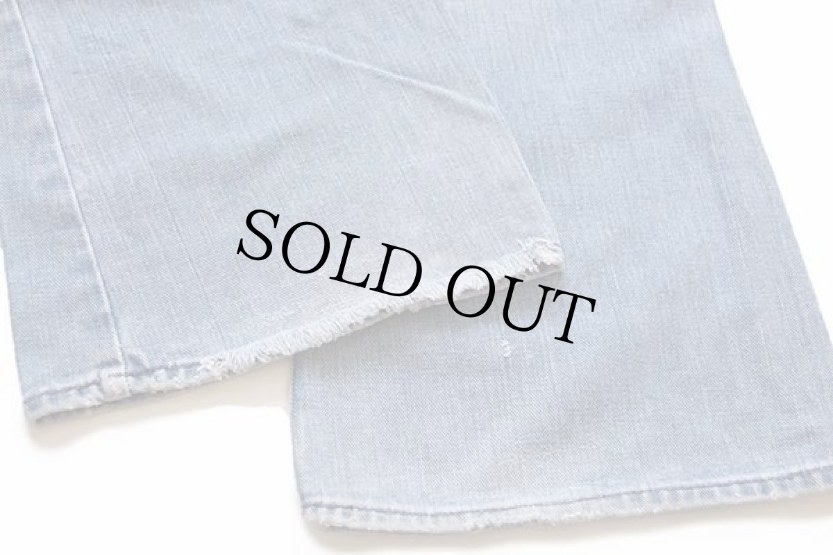 画像8: 70s USA製 Leeリー Set フレア デニムパンツ w30 (8)