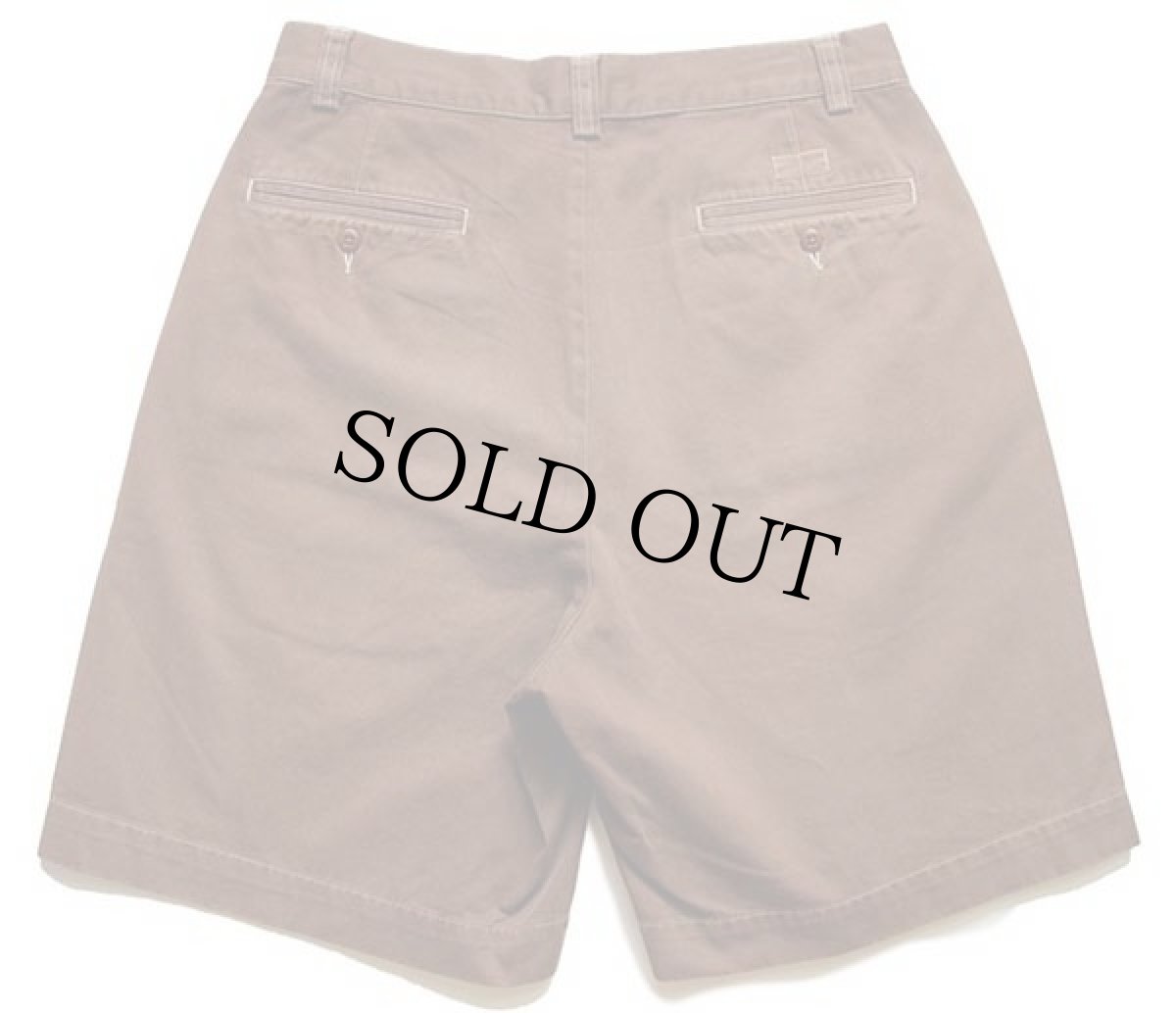 画像2: 90s ポロ ラルフローレン コットン チノ ショートパンツ 後染め 茶 32 (2)