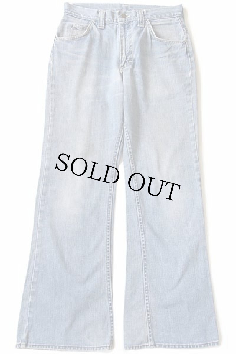 画像2: 70s USA製 Leeリー Set フレア デニムパンツ w30 (2)