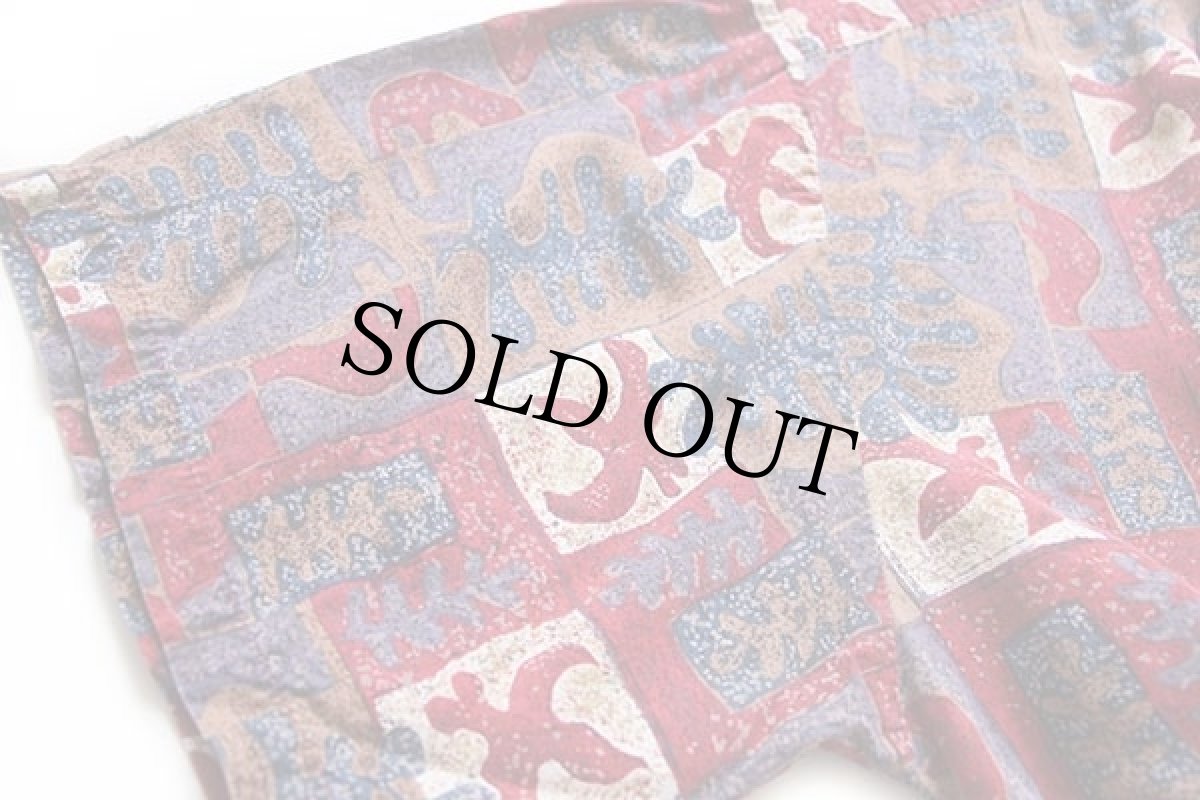 画像5: KAHALA 総柄 レーヨン アロハシャツ L (5)