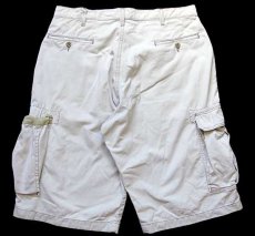 画像2: 00s POLO JEANSポロ ジーンズ ラルフローレン BUNGEE CARGO SHORT コットン カーゴ ショートパンツ 薄ベージュ 32★ショーツ (2)