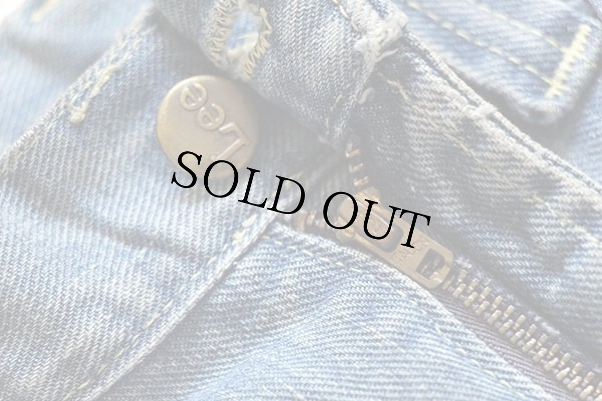 画像7: 70s USA製 Leeリー Set フレア デニムパンツ w30 (7)