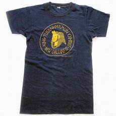 画像2: 70s KING TUTANKHAMUN EXHIBIT ツタンカーメン アート コットンTシャツ 黒 (2)