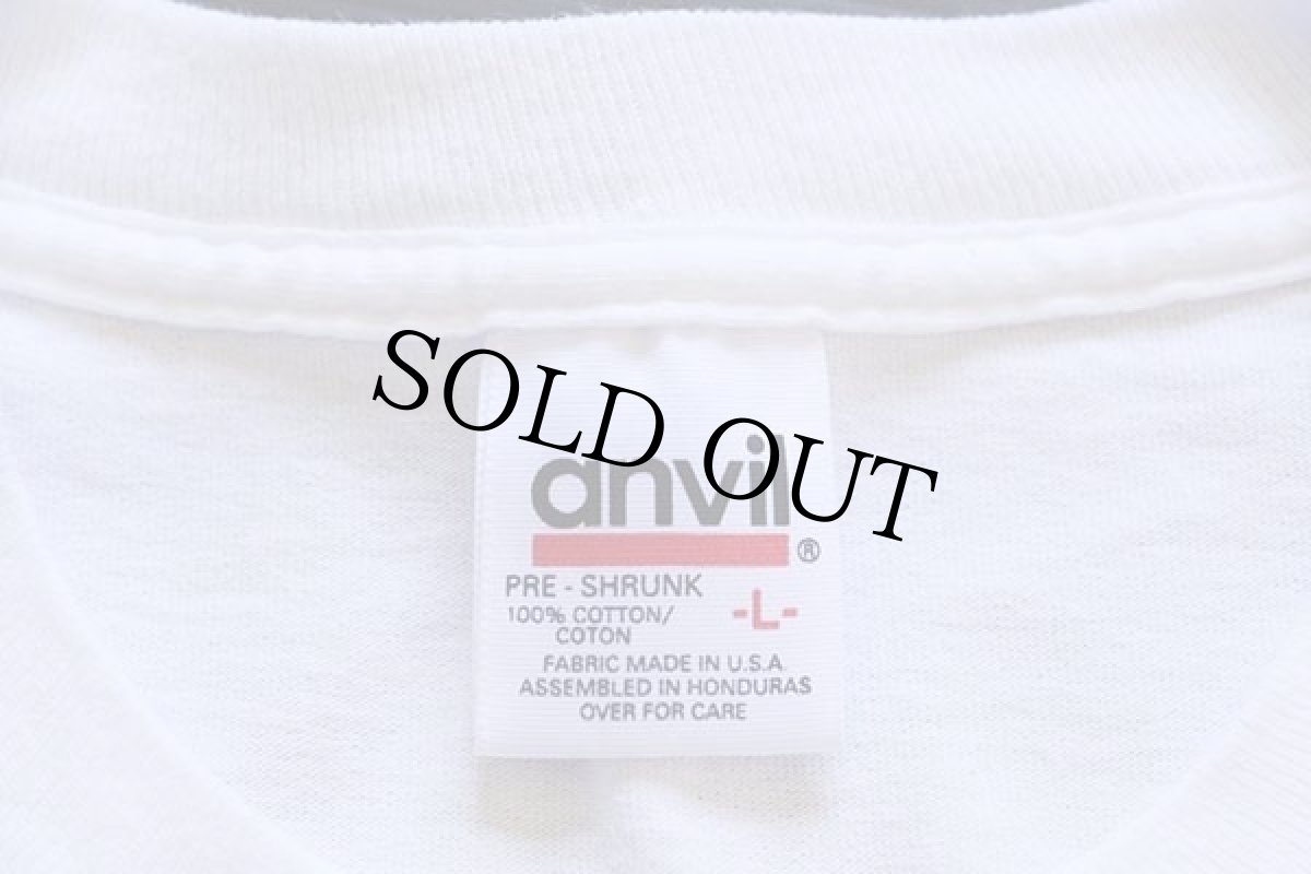 画像5: 90s USA製 ROAD TRIP JAZZ 1996 両面プリント アート コットンTシャツ ボロ 白 L (5)