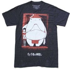 画像1: 00s SPIRITED AWAY 千と千尋の神隠し おしら様 Tシャツ 杢チャコールグレー S (1)