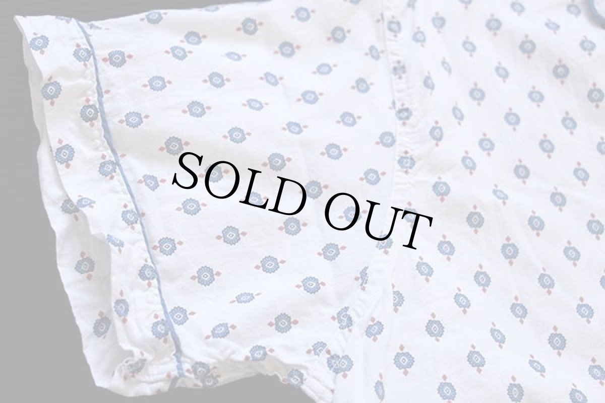 画像5: 60s PILGRIMピルグリム 小紋柄 総柄 半袖 コットン パジャマシャツ D (5)