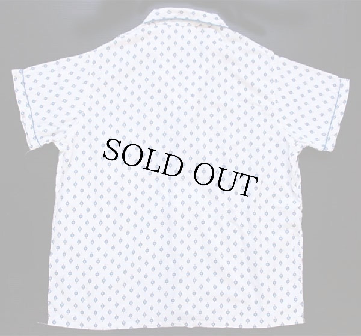 画像2: 60s PILGRIMピルグリム 小紋柄 総柄 半袖 コットン パジャマシャツ D (2)