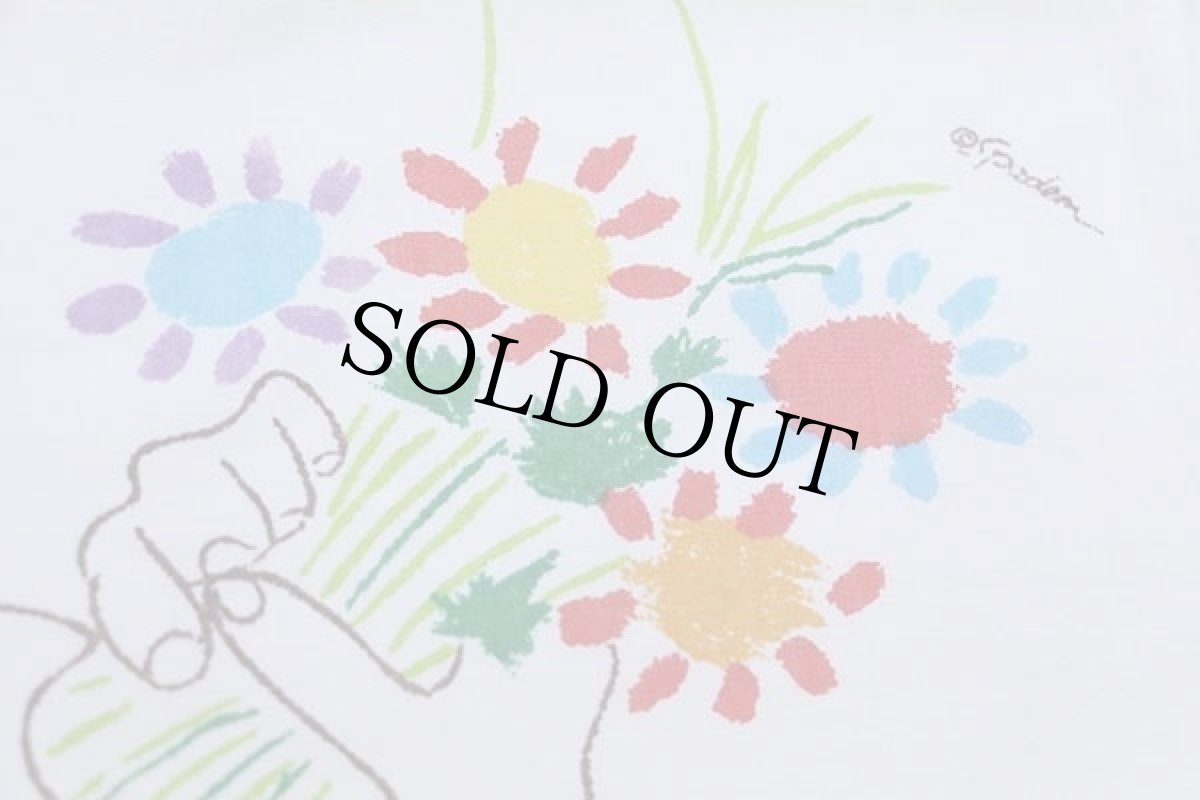 画像3: 70s Pacific miracale Picasoピカソ Bouquet of Peace アート フラットシーツ (3)