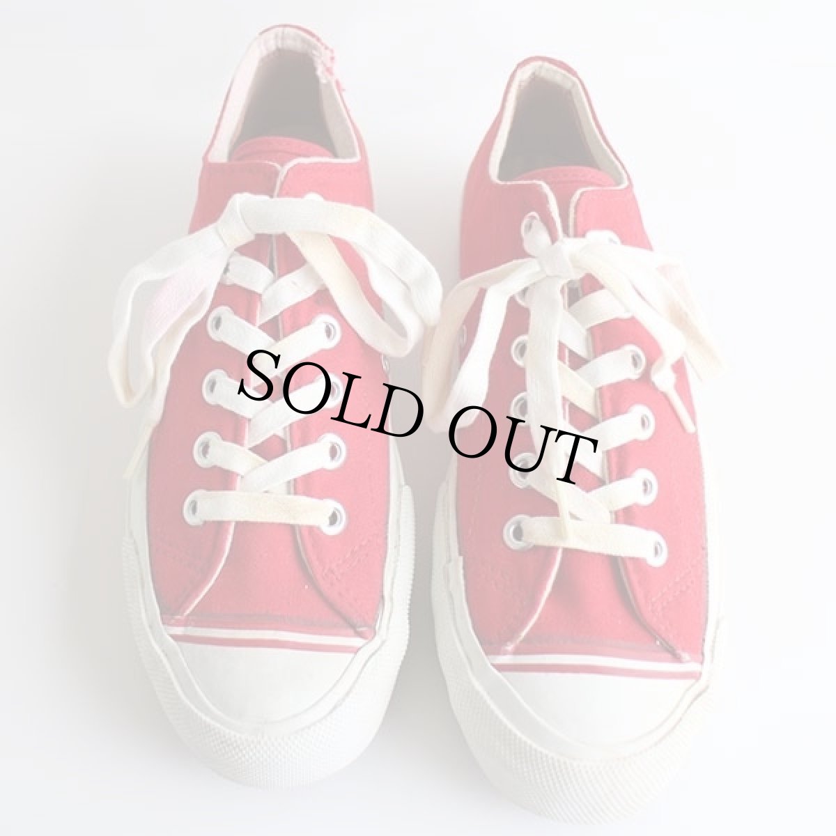 画像3: 70s USA製 PRO-Kedsプロケッズ キャンバス スニーカー Low 当て布 赤×白 6.5 (3)