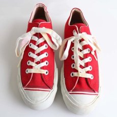 画像3: 70s USA製 PRO-Kedsプロケッズ キャンバス スニーカー Low 当て布 赤×白 6.5 (3)